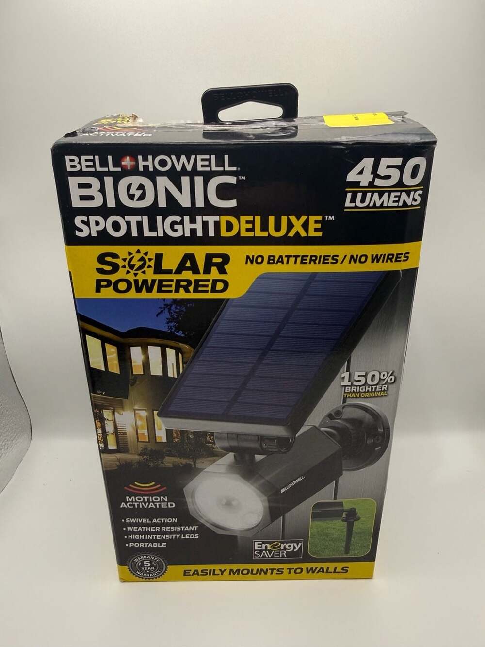 Bell + Howell Bionic Spotlight Deluxe Solar Powered Outdoor Light